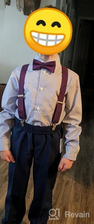 img 1 attached to 👔 Adorable Kids Suspender Bow Tie Sets - Perfect Gift Idea for Boys and Girls by WELROG: Adjustable Braces with Bowtie! review by Chris Horton