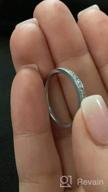 img 1 attached to TIGRADE 2Mm Women'S Titanium Eternity Ring With Cubic Zirconia For Anniversary, Wedding, And Engagement - Available In Sizes 3-13.5 review by Sarah Green