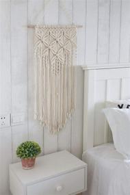 img 2 attached to Macrame Wall Hanging Tapestry - Woven Art Decor For Home Boho Style 12" X 31.5