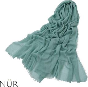 img 2 attached to NUR Premium Cotton Scarf Classics Women's Accessories at Scarves & Wraps