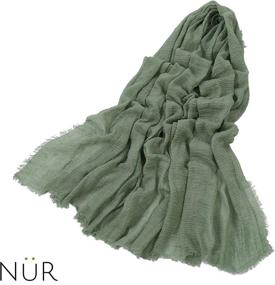 img 1 attached to NUR Premium Cotton Scarf Classics Women's Accessories at Scarves & Wraps