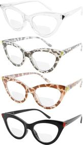 img 4 attached to 👓 Eyekepper Set of 4 Stylish Women's Bifocal Reading Glasses - Fashionable Bifocal Readers