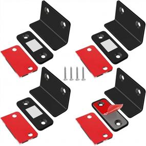 img 4 attached to Secure Your Cabinet Doors With Jiayi L-Shaped Magnetic Catches - Pack Of 4 Ultra Thin Closures For Kitchen, Closet And Drawer