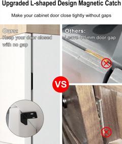 img 2 attached to Secure Your Cabinet Doors With Jiayi L-Shaped Magnetic Catches - Pack Of 4 Ultra Thin Closures For Kitchen, Closet And Drawer