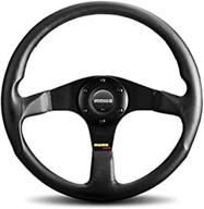 🚗 black leather steering wheel (350 mm) with momo tun35bk0b tuner логотип