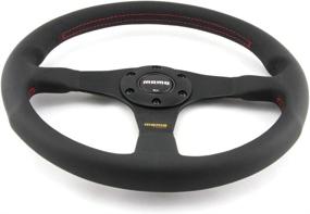 img 3 attached to 🚗 Black Leather Steering Wheel (350 mm) with MOMO TUN35BK0B Tuner