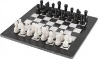 15 inch handmade marble chess set - black/white staunton & ambassador style tournament edition logo