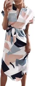 img 4 attached to ECOWISH Womens Dresses Geometric Pattern Women's Clothing : Dresses