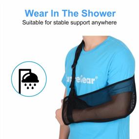 img 2 attached to Supregear Adjustable Lightweight Mesh Arm Sling Shoulder Stabilizer Support For Injured Right Left Arm Elbow Wrist Hand Immobilizer Breathable Comfort.