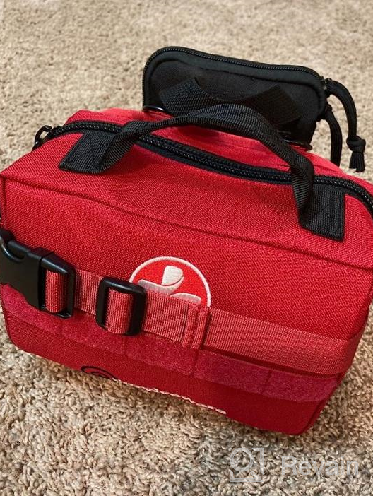 img 1 attached to Be Prepared For Anything: Surviveware'S Outdoor First Aid Kit With MOLLE Compatibility & Labeled Compartments For Hiking, Camping And Backpacking review by Jeff Langford