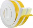keep your home comfortable with 6.5ft of white foam insulation tape for doors, windows, and ac - soundproof, dustproof, and cooling logo