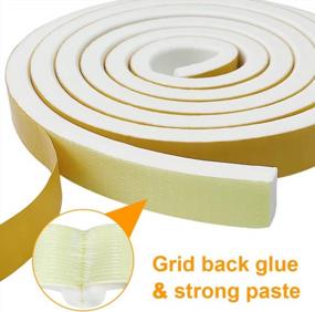 img 1 attached to Keep Your Home Comfortable With 6.5Ft Of White Foam Insulation Tape For Doors, Windows, And AC - Soundproof, Dustproof, And Cooling