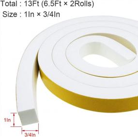 img 3 attached to Keep Your Home Comfortable With 6.5Ft Of White Foam Insulation Tape For Doors, Windows, And AC - Soundproof, Dustproof, And Cooling