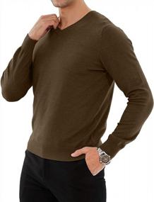 img 2 attached to Stay Stylish And Comfortable With YTD Men'S Slim Fit V-Neck Sweaters
