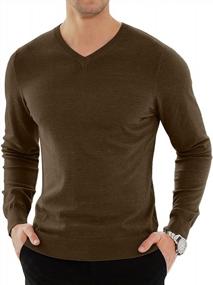 img 4 attached to Stay Stylish And Comfortable With YTD Men'S Slim Fit V-Neck Sweaters