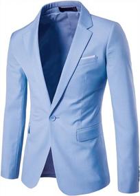 img 3 attached to Sharp And Sleek: UNINUKOO Men'S Slim Fit Sport Coat Blazer For Business And Casual Wear