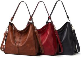 img 3 attached to Leather Purses Handbags Tassel Shoulder Women's Handbags & Wallets : Hobo Bags