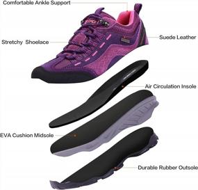 img 3 attached to Stay Steady On The Trail: TFO Women'S Anti-Slip Hiking Shoes For Breathable And Comfortable Trekking