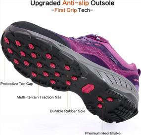 img 2 attached to Stay Steady On The Trail: TFO Women'S Anti-Slip Hiking Shoes For Breathable And Comfortable Trekking