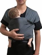 vlokup baby wrap sling carrier for newborns, infants, toddlers - breathable lightweight stretch mesh water sling perfect summer pool beach swimming shower gift gray. logo