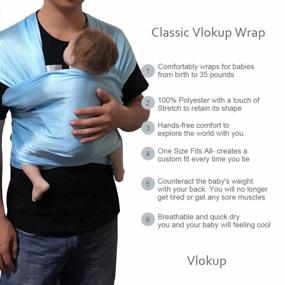 img 3 attached to Vlokup Baby Wrap Sling Carrier For Newborns, Infants, Toddlers - Breathable Lightweight Stretch Mesh Water Sling Perfect Summer Pool Beach Swimming Shower Gift Gray.