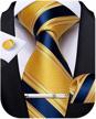 men's silk plaid tie, cufflinks, and pocket square set - wedding business formal wear logo