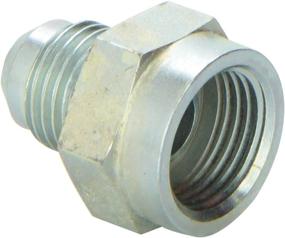 img 2 attached to 🚗 Edelbrock 640610 Fitting: #6 AN Male to 5/8"-18 IF Female Clear Zinc - Ideal for Automotive Fuel Systems