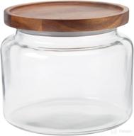 🏺 anchor hocking montana jar: 64oz size with acacia lid for stylish storage логотип