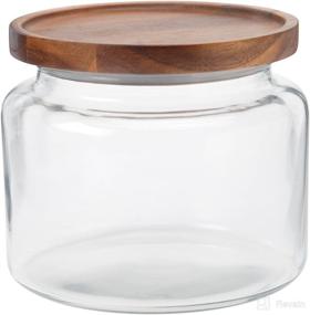 img 1 attached to 🏺 Anchor Hocking Montana Jar: 64oz Size with Acacia Lid for Stylish Storage