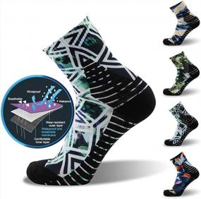 img 2 attached to MEIKAN Waterproof Hiking Socks, Unisex Printed Breathable Trekking And Wading Socks - 100% Water Resistant, 1 Pair