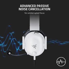 img 1 attached to Immerse In Gaming World With Razer BlackShark V2 X: 7.1 Surround Sound, 50Mm Drivers, Memory Foam Cushion - Compatible With PC, Mac, Console, And Mobile Devices - White Edition