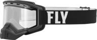 fly racing focus snow goggle (black/white w/clear lens) logo