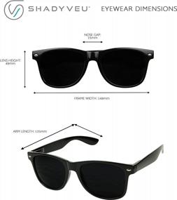 img 2 attached to ShadyVEU Super Dark Black Sunglasses W/ UV Protection & Spring Hinge - 80S Vintage Retro Inspired Shades