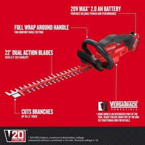 img 3 attached to CRAFTSMAN V20* Cordless Hedge Trimmer: Cut Branches Effortlessly With 22-Inch CMCHTS820D1!