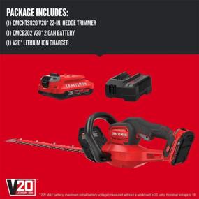 img 2 attached to CRAFTSMAN V20* Cordless Hedge Trimmer: Cut Branches Effortlessly With 22-Inch CMCHTS820D1!