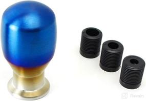 img 2 attached to 🔥 iJDMTOY Burnt Titanium Finish JDM Drop Shape Shift Knob for Universal Fit in Most Car Models with 4, 5, 6 Speed Manual or Automatic Transmission, etc.