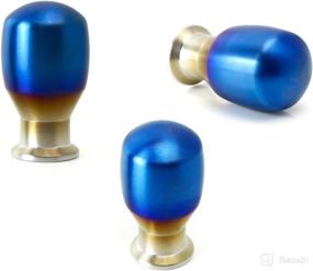 img 3 attached to 🔥 iJDMTOY Burnt Titanium Finish JDM Drop Shape Shift Knob for Universal Fit in Most Car Models with 4, 5, 6 Speed Manual or Automatic Transmission, etc.