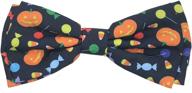 🎃 huxley & kent halloween bow tie for pets - trick or treat (small) - holiday pet bow tie collar attachment - fun bow ties for dogs & cats - cute, comfortable, and durable logo