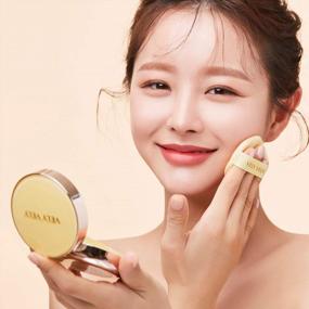 img 2 attached to VELY VELY Aura Honey Glow Cushion - Moisturizing Foundation UV Block SPF 50+ PA+++, Glowing Hydrating Liquid Foundation Belgian Spa Water 31% Honey Propolis All Skin Type 15G 0.53Oz (#23 Natural + Refill)