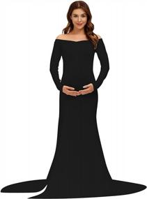 img 2 attached to Elevate Your Maternity Photoshoot With JustVH'S Elegant Slim Fit Maxi Gown