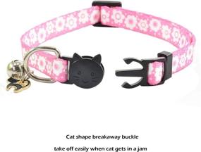 img 2 attached to XPangle Breakaway Cat Collar with Bell - Cute Adjustable Kitten Puppy Safety Collar for Neck Size 7.8-11.8in