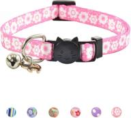 xpangle breakaway cat collar with bell - cute adjustable kitten puppy safety collar for neck size 7.8-11.8in logo