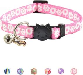 img 4 attached to XPangle Breakaway Cat Collar with Bell - Cute Adjustable Kitten Puppy Safety Collar for Neck Size 7.8-11.8in