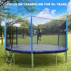 img 3 attached to Zupapa No-Gap Design 16 15 14 12 10 8FT Trampoline For Kids With Safety Enclosure Net 425LBS Weight Capacity Outdoor Backyards Trampolines With Non-Slip Ladder For Children