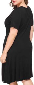 img 1 attached to Tralilbee Womens Sleeve Pleated Pockets Women's Clothing at Dresses