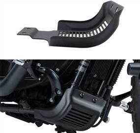 img 4 attached to Harley Sportster Models Motorcycle Skid Plate Engine Guard - Satin Black By GUAIMI