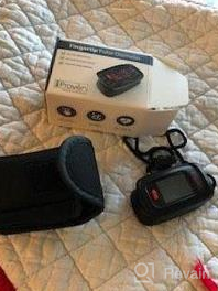 img 1 attached to IProven Pulse Oximeter: Accurate Blood Saturation And Heart Rate Monitor With Batteries, Case & Lanyard - OXI-27Black (Black/Red) review by Frank Garahana