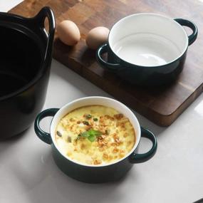 img 1 attached to Cook In Style With SWEEJAR'S 20 Oz Ceramic Soup Bowls Set, Perfect For French Onion Soup, Pasta And More!