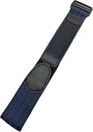 📦 18-20mm black nylon replacement strap with adjustable length logo