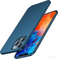 📱 casekoo slim fit peacock blue iphone 12 pro max case - ultra thin matte finish hard plastic cover logo